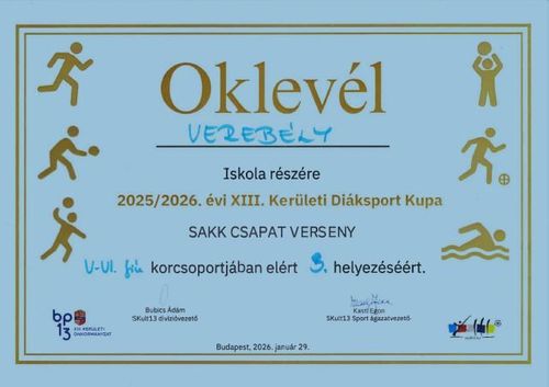 3. hely sakk Diákolimpia Bp csapat XIII. ker. döntő.JPG